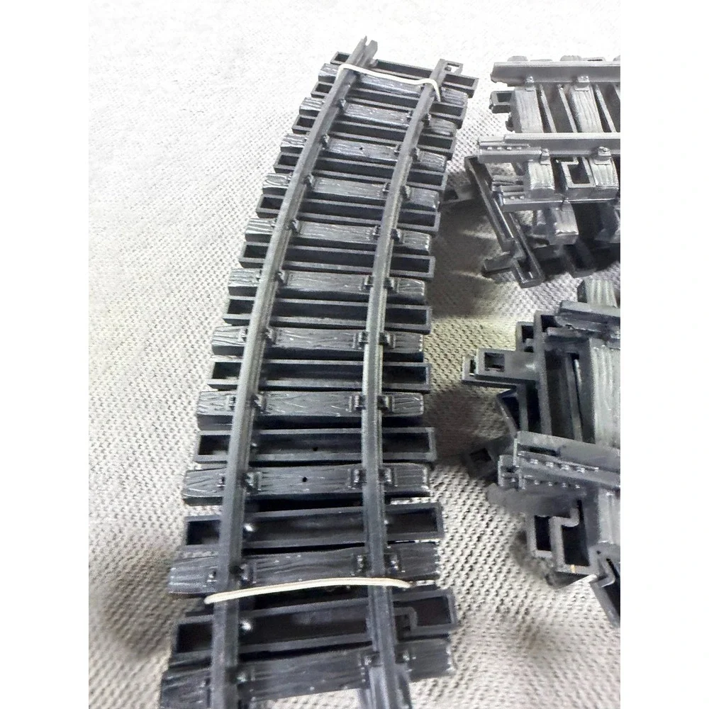 Bachman Plastic Toy Train Track Lot Curved Straight Pieces and Road Signs